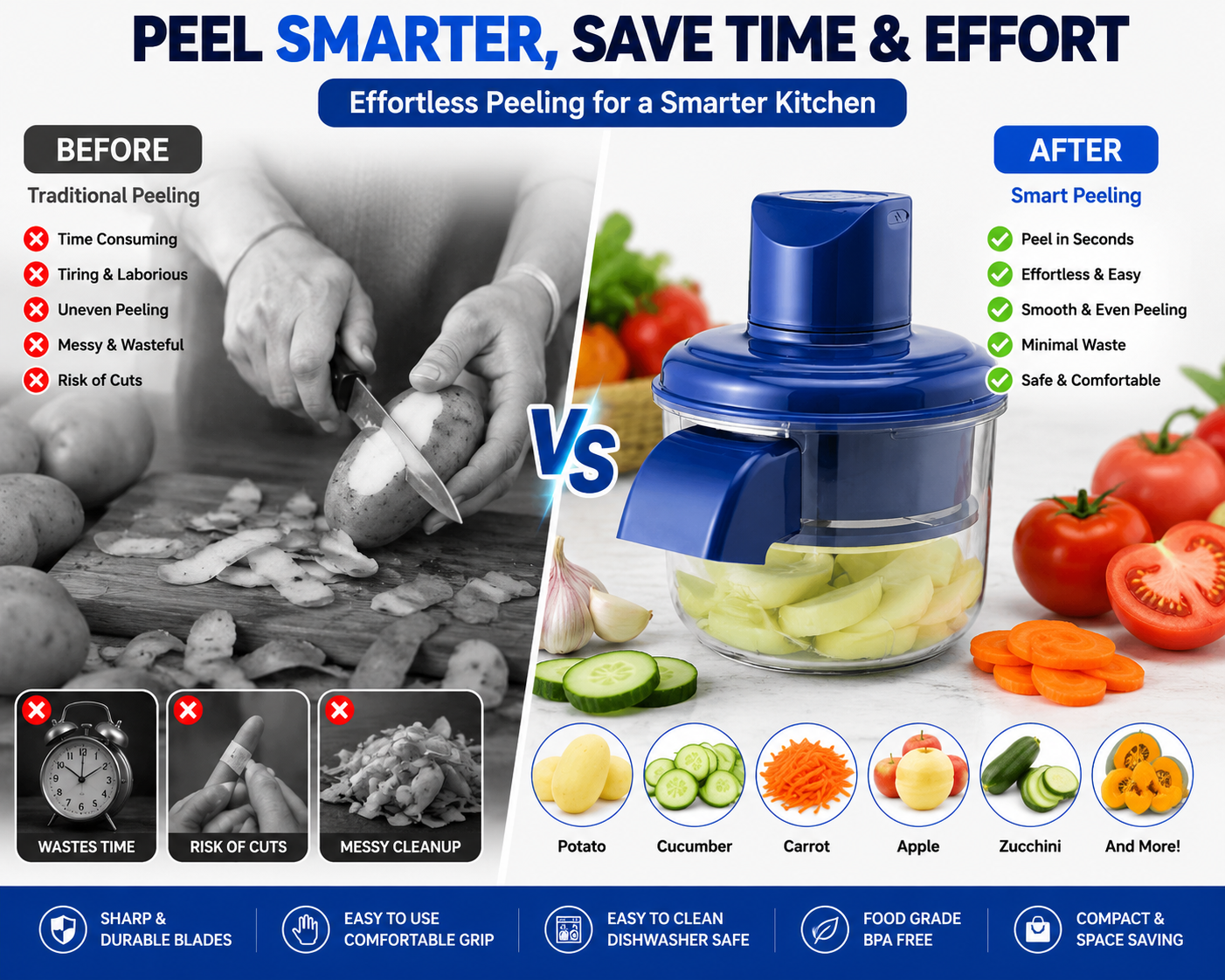 Electric Fruit & Garlic Peeler