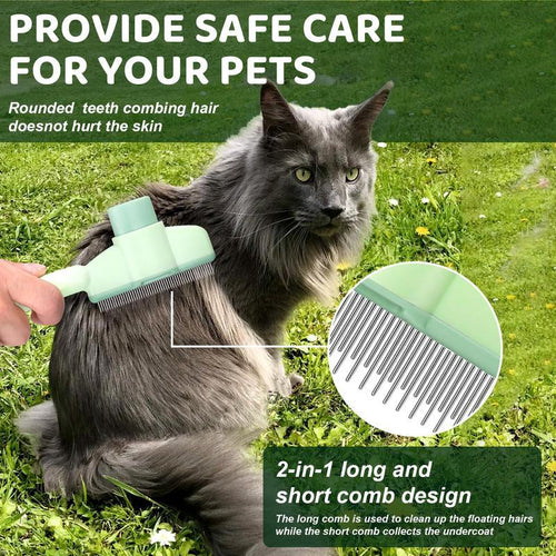 Cat & Dog Self-Cleaning Slicker Brush — Knot Remover & Massage Comb