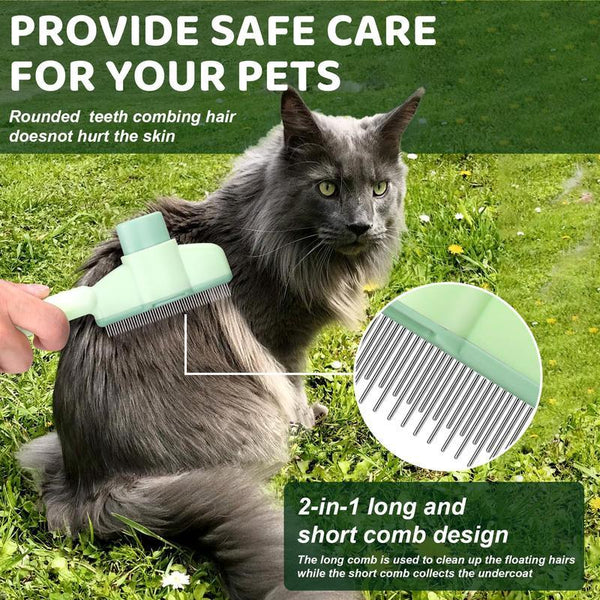 Cat & Dog Self-Cleaning Slicker Brush — Knot Remover & Massage Comb