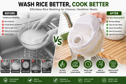 Rice Washing Basket & Bowl