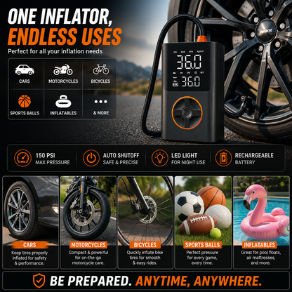 150 PSI Wireless Tire Inflator