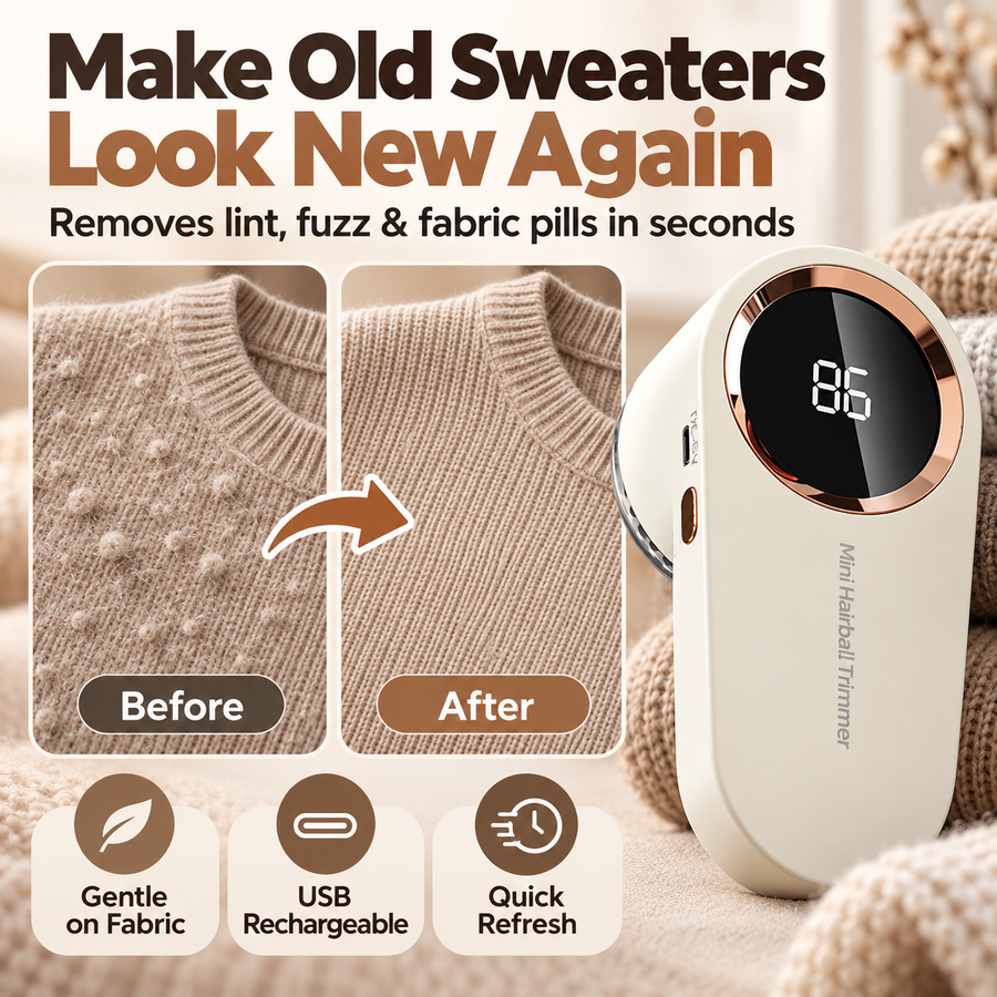 Electric Lint Remover before after
