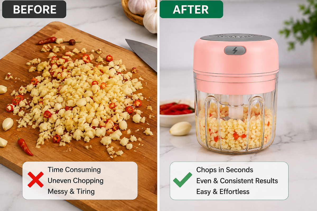 Electric Garlic Press & Mini Chopper