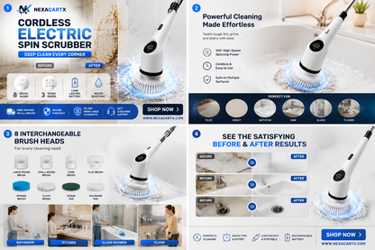 Cordless Electric Spin Scrubber