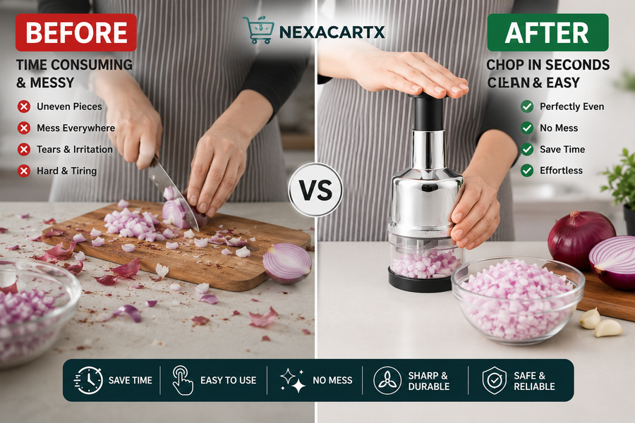 6-in-1 Vegetable Chopper before after
