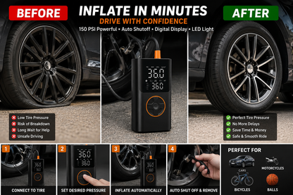 150 PSI Wireless Tire Inflator