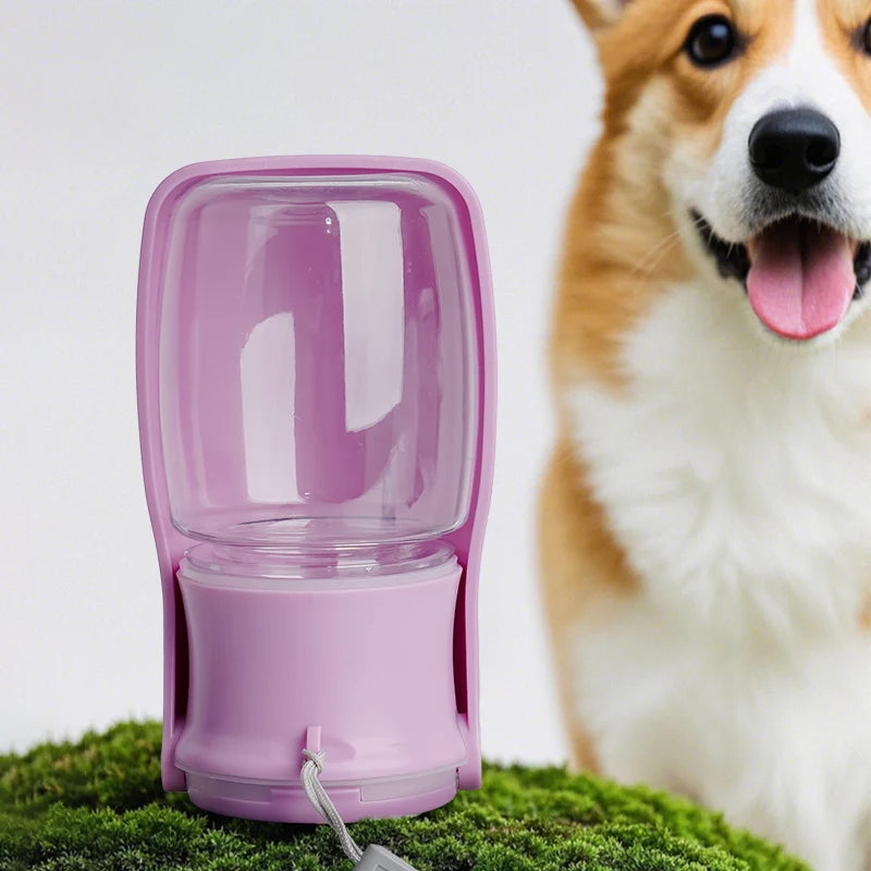 1pc 350ml portable folding outdoor water bottle for pets，350ml