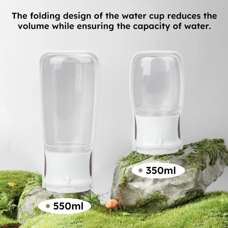 1pc 350ml portable folding outdoor water bottle for pets，350ml