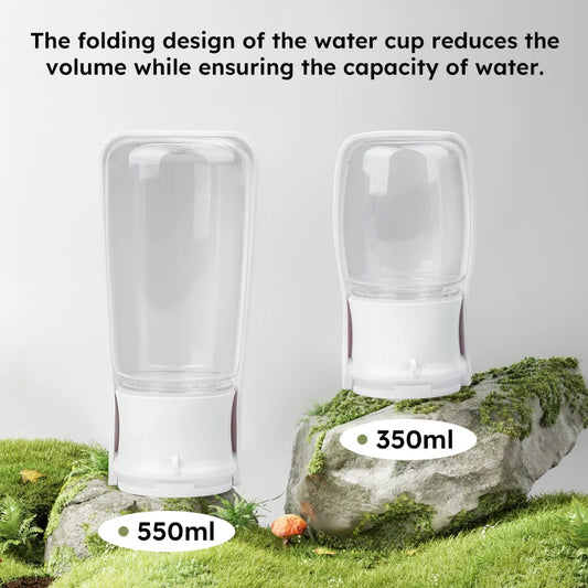 1pc 350ml portable folding outdoor water bottle for pets，350ml