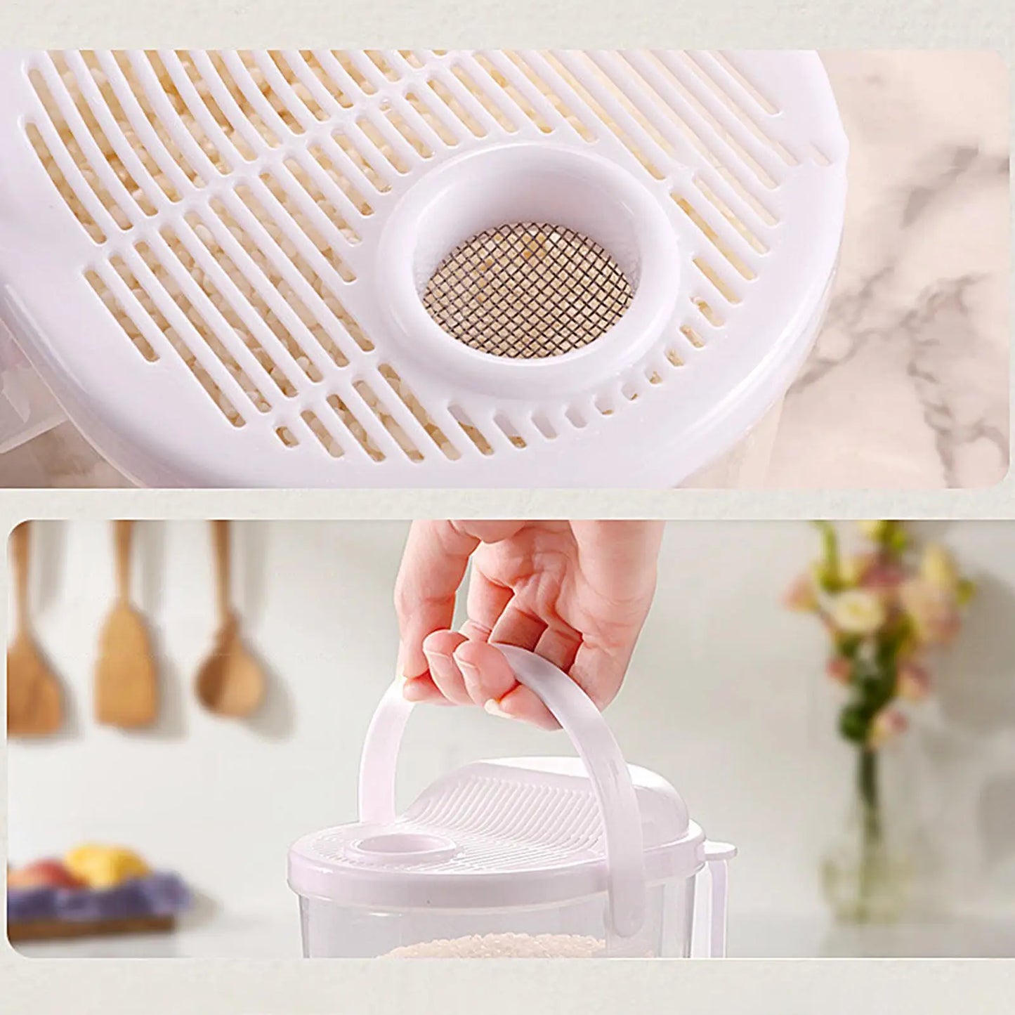 Rice Washing Basket & Bowl