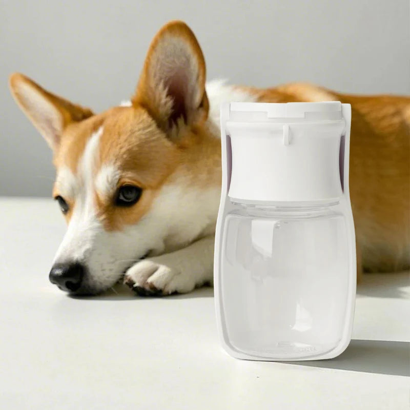 1pc 350ml portable folding outdoor water bottle for pets，350ml