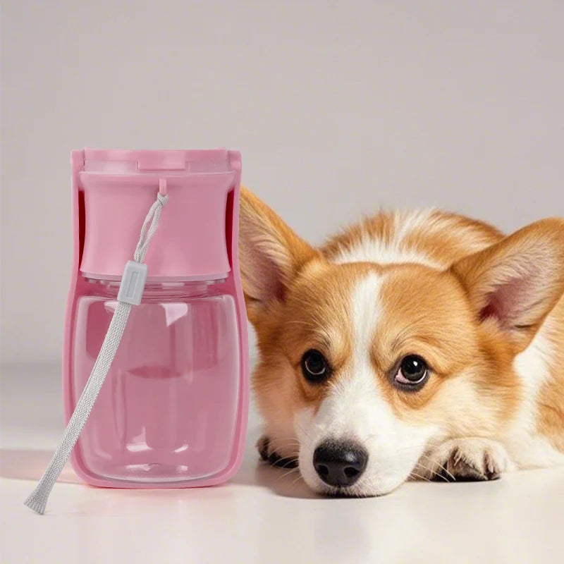 1pc 350ml portable folding outdoor water bottle for pets，350ml