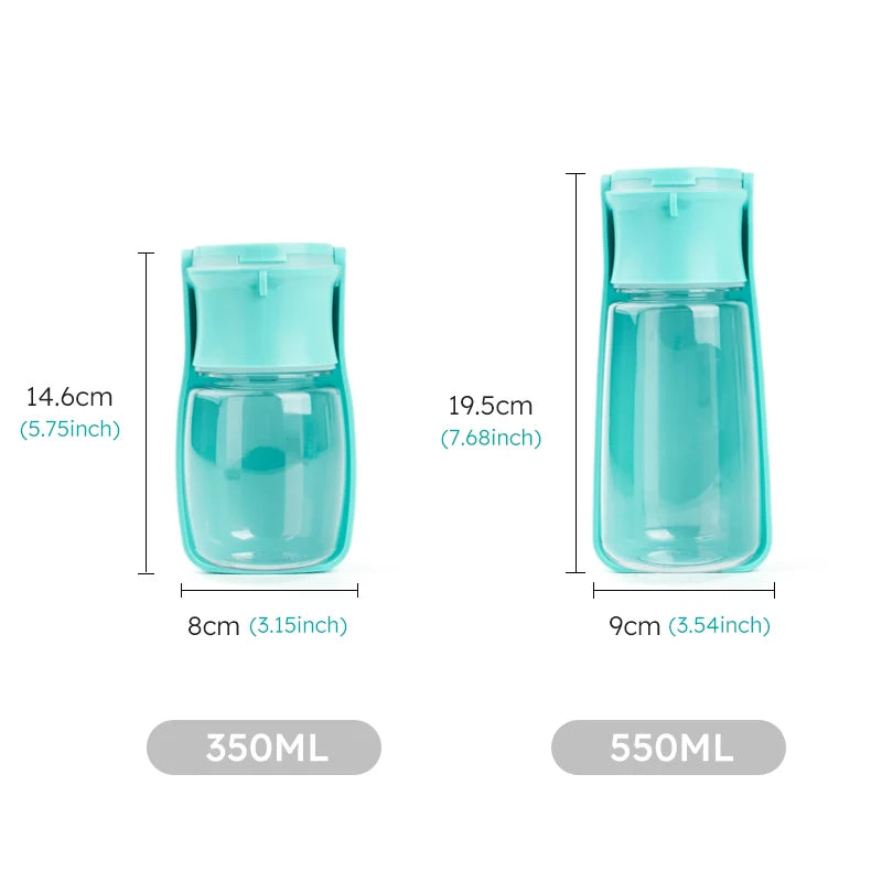 1pc 350ml portable folding outdoor water bottle for pets，350ml
