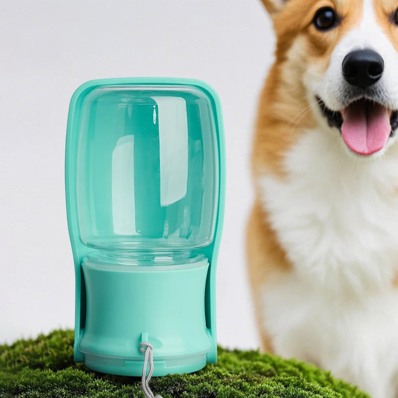 1pc 350ml portable folding outdoor water bottle for pets，350ml