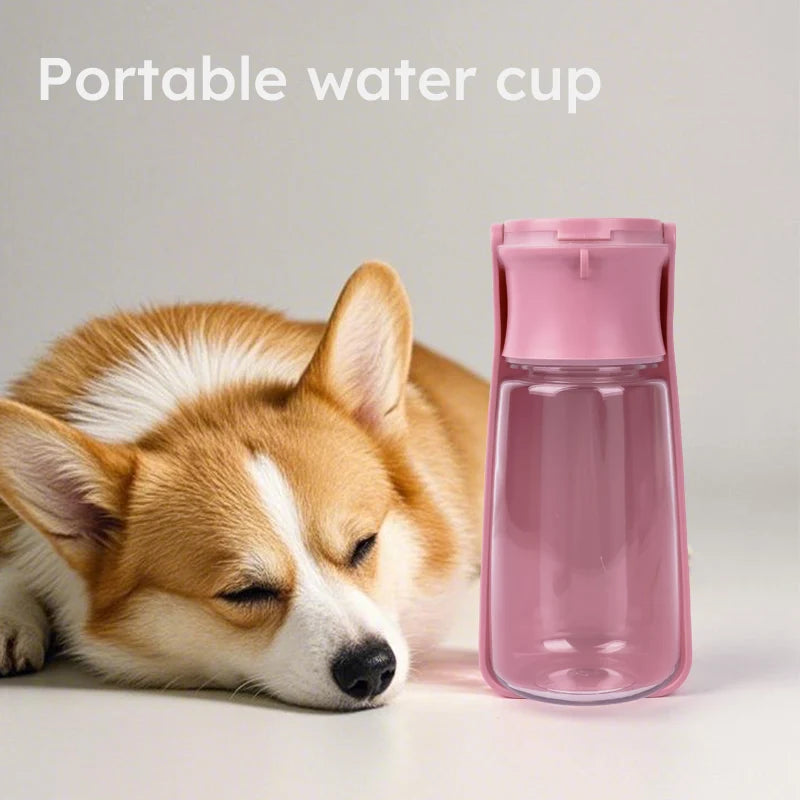 1pc 350ml portable folding outdoor water bottle for pets，350ml