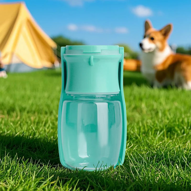 1pc 350ml portable folding outdoor water bottle for pets，350ml