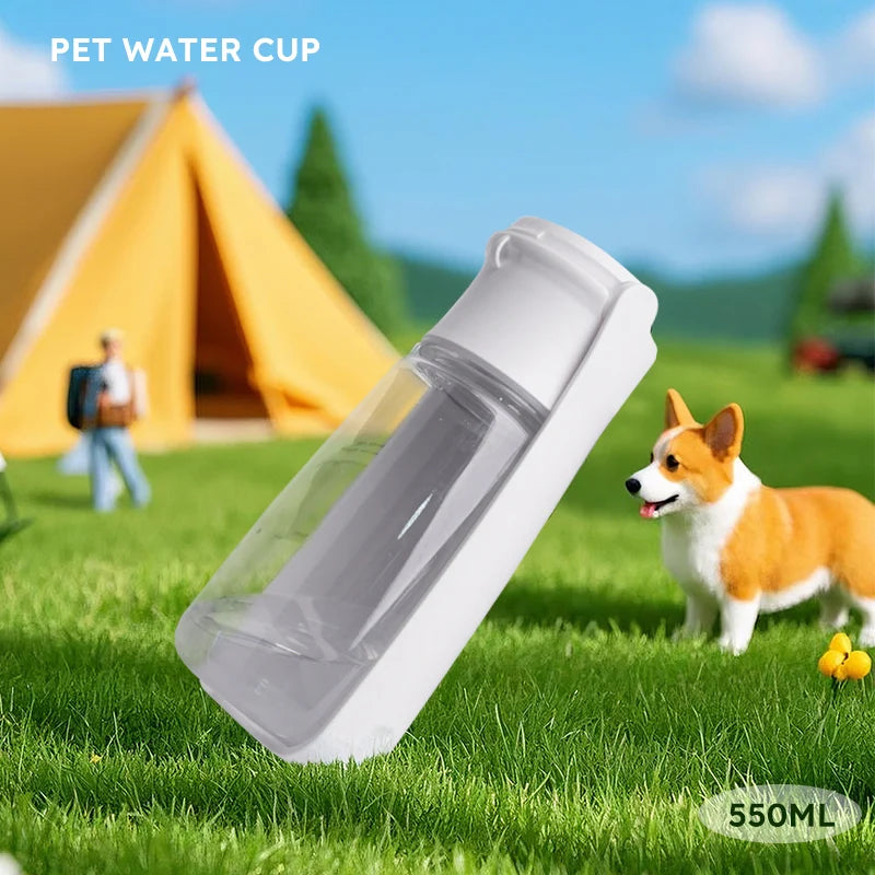 1pc 350ml portable folding outdoor water bottle for pets，350ml