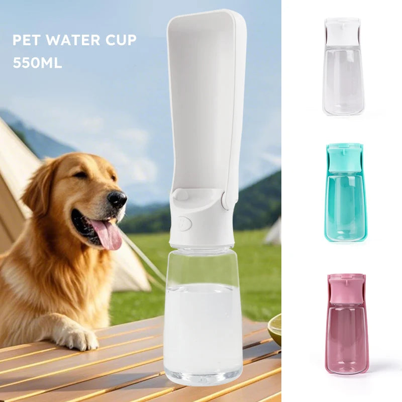 1pc 350ml portable folding outdoor water bottle for pets，350ml