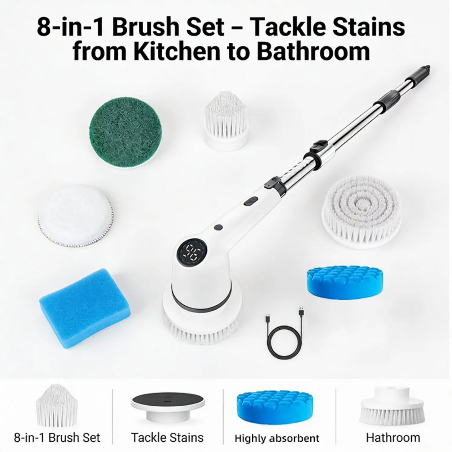 Cordless Electric Spin Scrubber