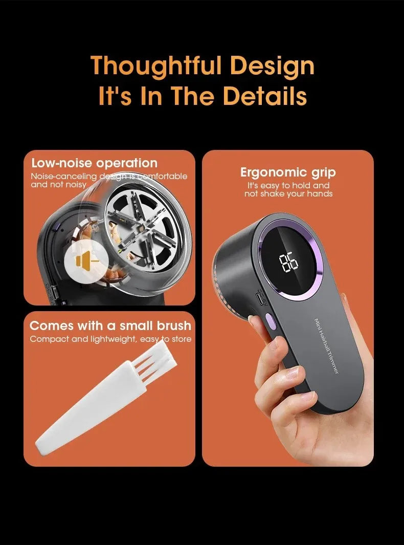 Electric Lint Remover before after