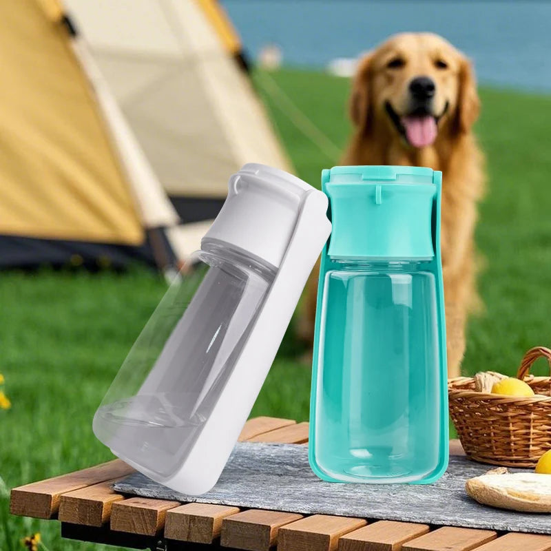 1pc 350ml portable folding outdoor water bottle for pets，350ml