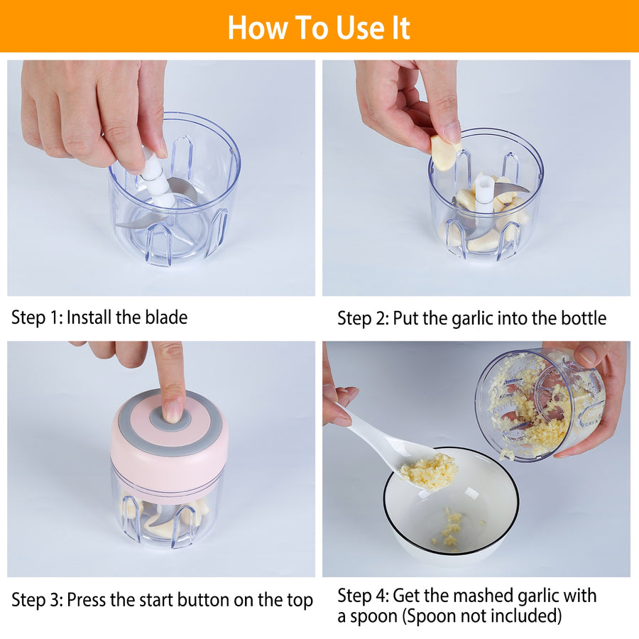 Mini Garlic Chopper before after